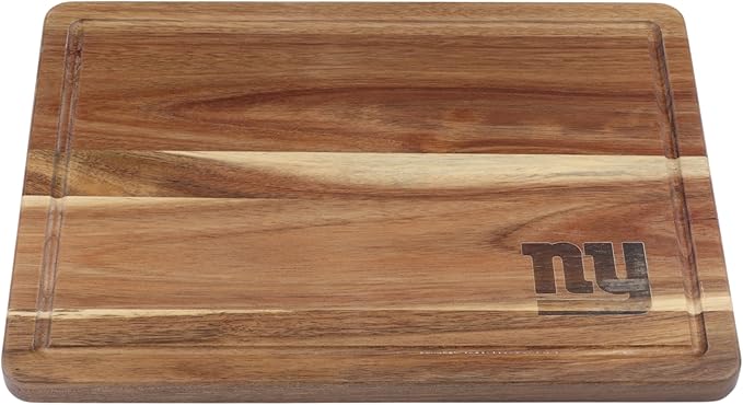The Memory Company Officially Licensed NFL Acacia Cutting Board – 11.7" x 15.7" Durable Wood Chopping & Serving Board with Team Logo