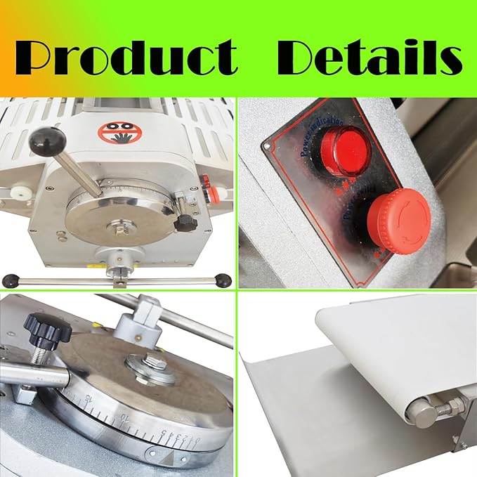Commercial Dough Sheeter, Reversible Roller Dough Press Machine, Commercial Danish Pastry Machine Bread, egg tarts, pizza, Belt size: 70.9"*23.6", 110V