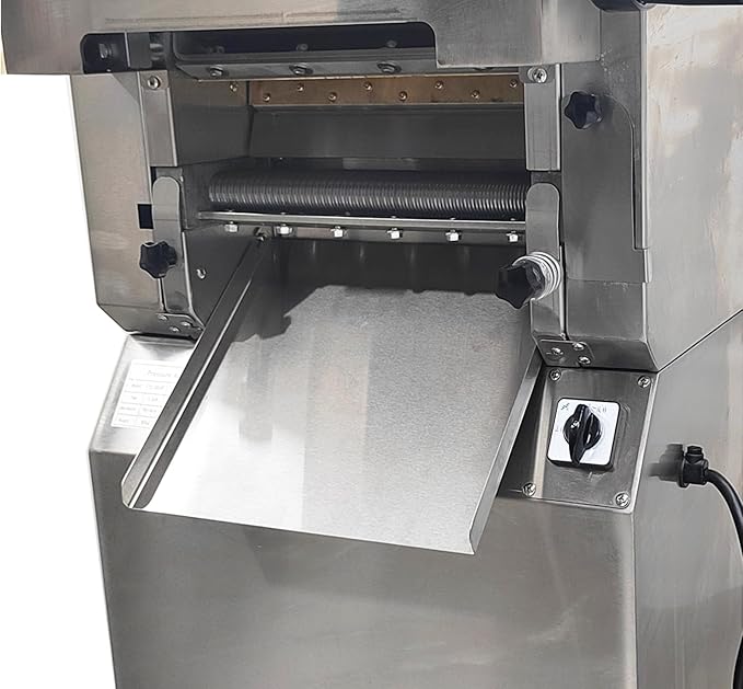 Commercial Electric Noodle Machine High-speed Press Dough Machine for Pasta,Dumpling Skin,Noodle,Bread Electric Dough Sheeter with 1.5mm Cutter 35KG/H 1.5KW 110V