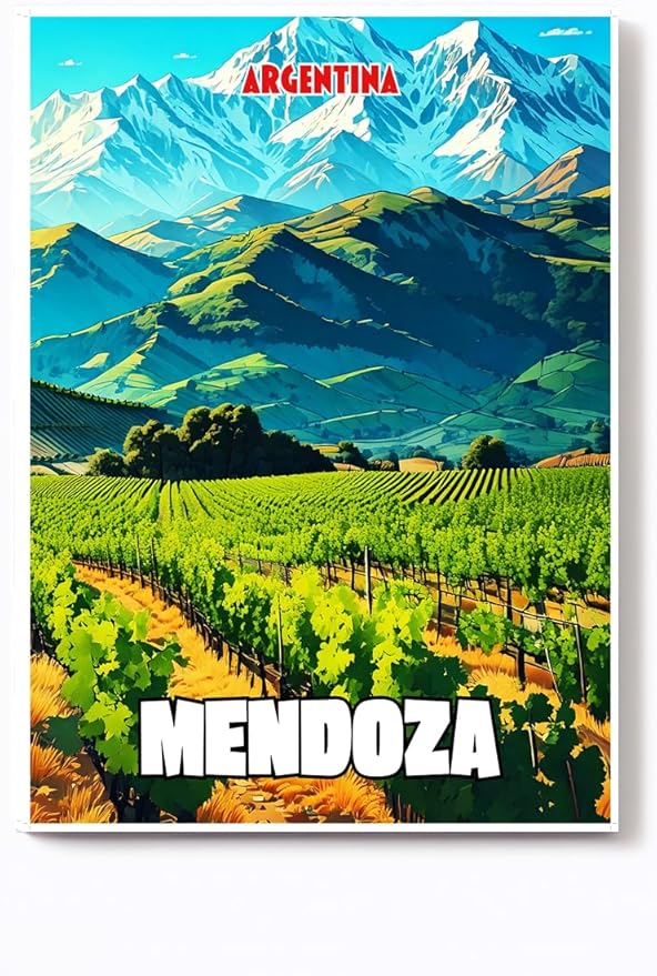 All South America Country Fridge Magnet Art Souvenir Gift Vintage Retro 2x3 (Argentina Mendoza)