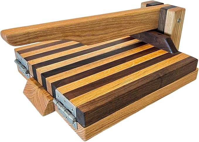 11.5 Inch Oak & Walnut Tortilla Press – Handmade Hardwood Tortilla Maker by Central Coast Woodworks