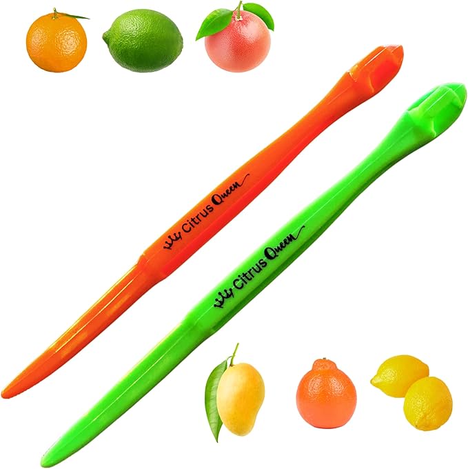 Citrus Queen Orange Peeler Tool Set - 10 Pack Kitchen Gadgets for Easy Fruit Peeling, Professional Grade Zesters for Home Restaurant Use