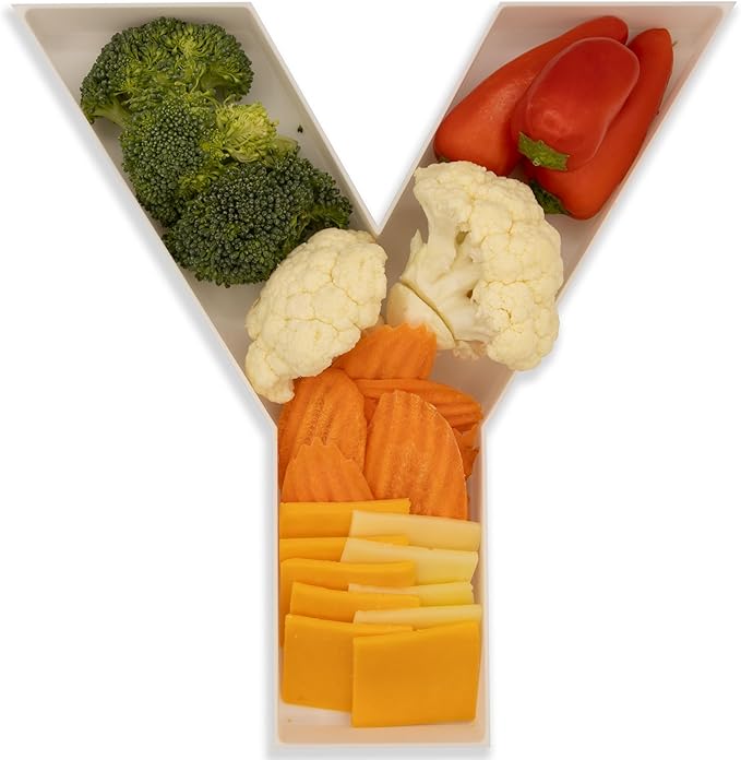 10" Reusable Plastic Box Form Tray Display for Treats, Charcuterie, Cake Pop, Candy, Charcuterie Box, Custom Charcuterie Letters Fillable - Reusable Letter Box - (White Plastic, Y)