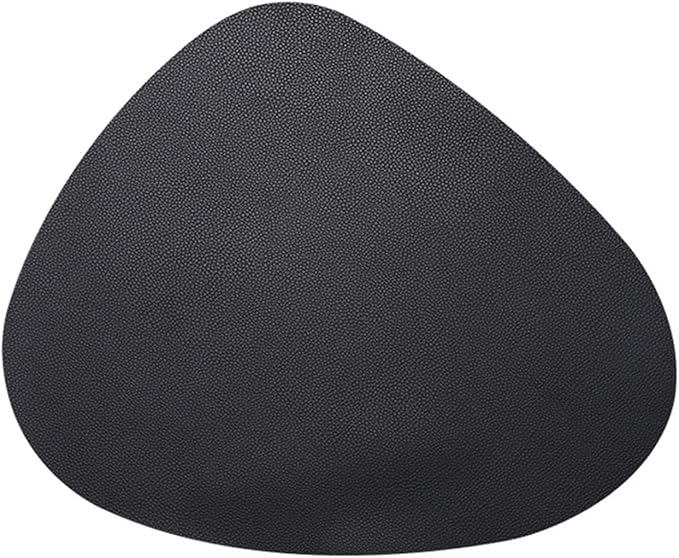 PU Placemats for Table Waterproof Non-Slip Coaster Leather Place Kitchen Accessories Pad Cup Wine Mat(Black,36.8cm x 45cm)