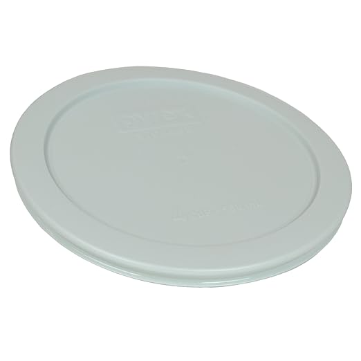 Pyrex 7201-PC 4 Cup Muddy Aqua Food Storage Replacement Lids (3-Pack) - Made in USA