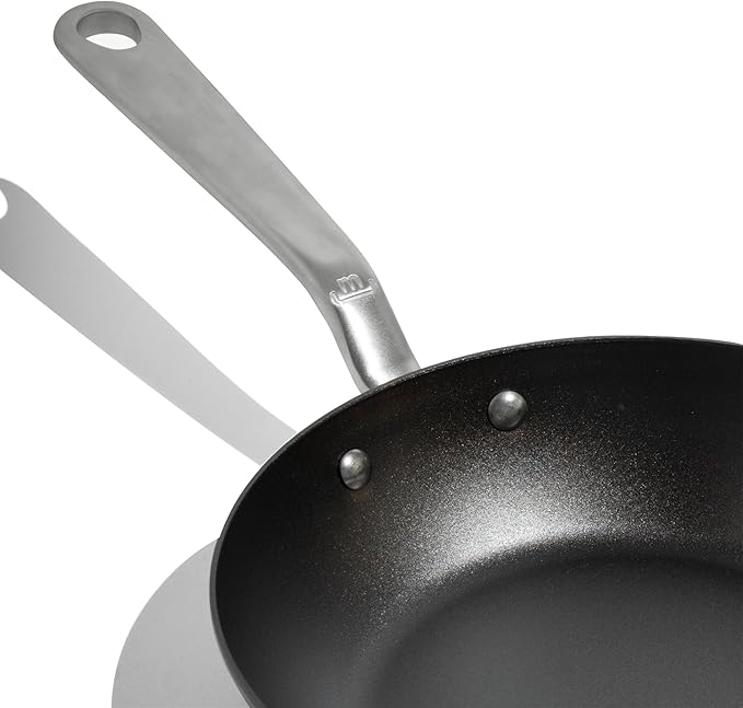 Made In Cookware - Seasoned 8" Blue Carbon Steel Frying Pan - (Like Cast Iron, but Better) - Professional Cookware - Crafted in Sweden - Induction Compatible