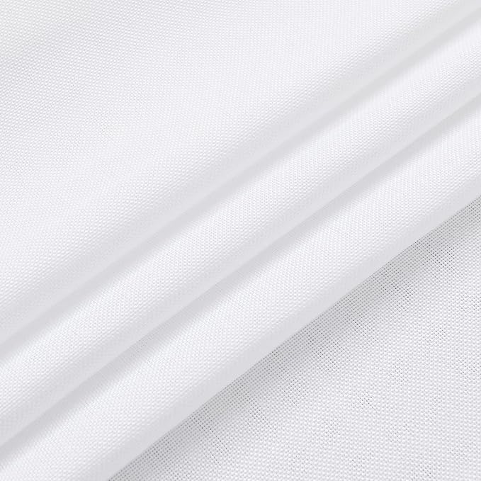 Hiasan Faux Linen Rectangle Tablecloth - Wrinkle and Stain Resistant Washable Table Cloth for Kitchen Dining Room Holiday Table Cover for Party Dinner, White, 60 x 84 Inch