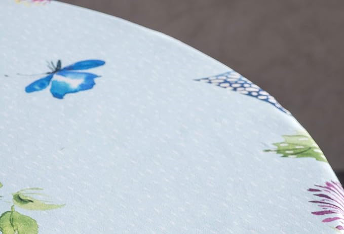 Maison d' Hermine Table Cloth Round Table 100% Cotton 63 Round Inches Tablecloth Reusable Decorative for Dining Room Farmhouse Home Valentines Day Decorations Spring Summer - Jardin D'Ete - Mint