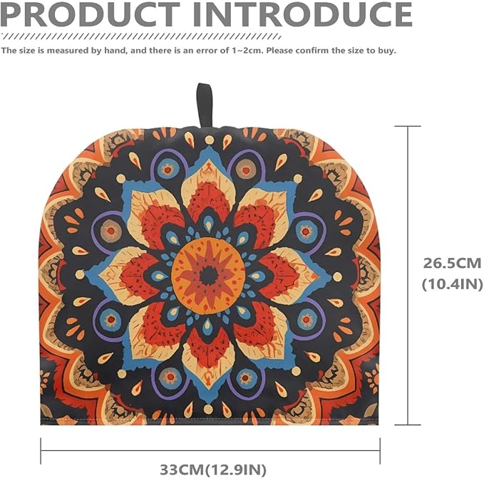 Retro Mandala Tea Cozy for Teapot Insulated Scratch Proof Cup Cozy Breakfast Warmer ReusableTeapot Insulation Cover for Party