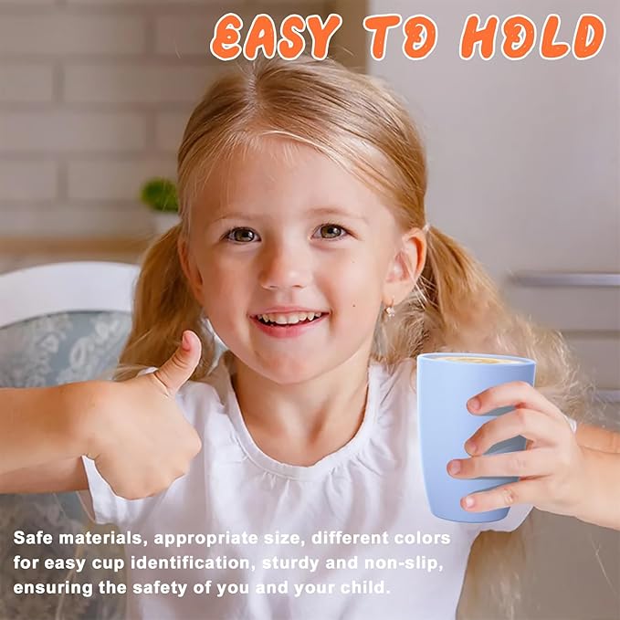 Homienly Water Cups Wheat Straw Drinking Glasses Cups 12oz Unbreakable Cups,Microwave and Dishwasher Safe Cup Set,6 PCS Stackable Cups for Kitchen,Camping-Colorful