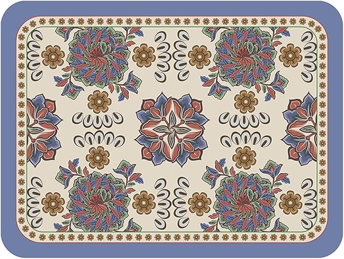 Classic Artwork Modern PU Placemats Non Slip for Dining Table Wipeable Reusable Plastic Tableware Dishwaser Home Decor(Classic-3)