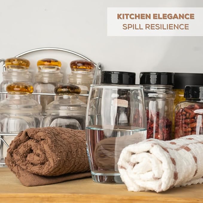 GOLD TEXTILES Kitchen Towels 144 Pack Premium 100% Cotton Dish Towels for Kitchen (15 x 25 Inches) Soft & Absorbent Kitchen Hand Towels for Drying Dishes, Cleaning - Reusable and Washable (Brown)