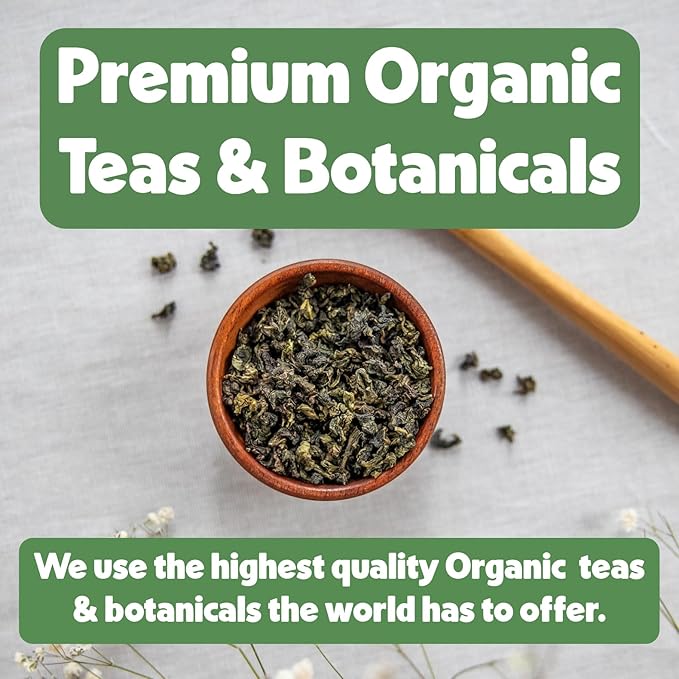 Heavenly Tea Leaves Organic 9 Loose Leaf Tea Sampler Gift Set (Approx. 90 Cups) | Assortment of Black Tea, Green Tea, Herbal Tea | High to No Caffeine | Great Hot or Iced | Premium Assorted Gift Box