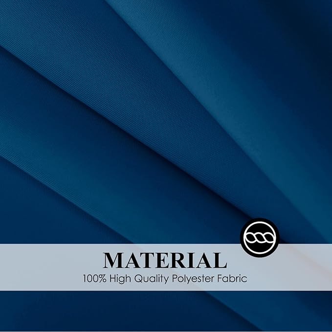 Rectangle Tablecloths 90x132 Inch 2 Pack Navy Blue Tablecloth for 6ft Washable Decorative Linen Polyester Table Cloths for 8ft Dining Table Banquets Buffet Parties and Wedding