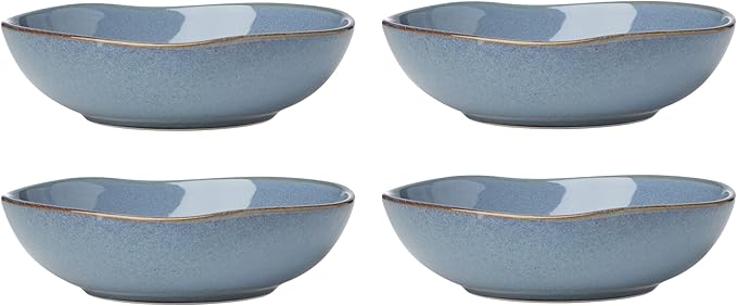 Oneida 899209 Organic Shades Blue Pasta Bowls, Set Of 4, Service For 4