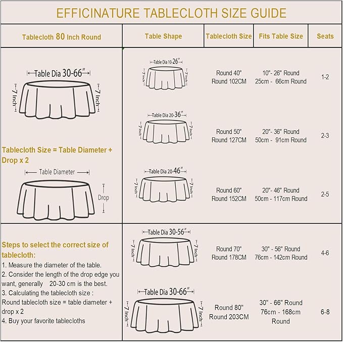 Round Tablecloth 80 Inch Fabric Table Cloth Leaves Pattern Scalloped Edge Silky Soft Tablecloth Waterproof Wrinkle Resistant Washable Table Cover Dinning Party Banquet Decoration (Aqua)