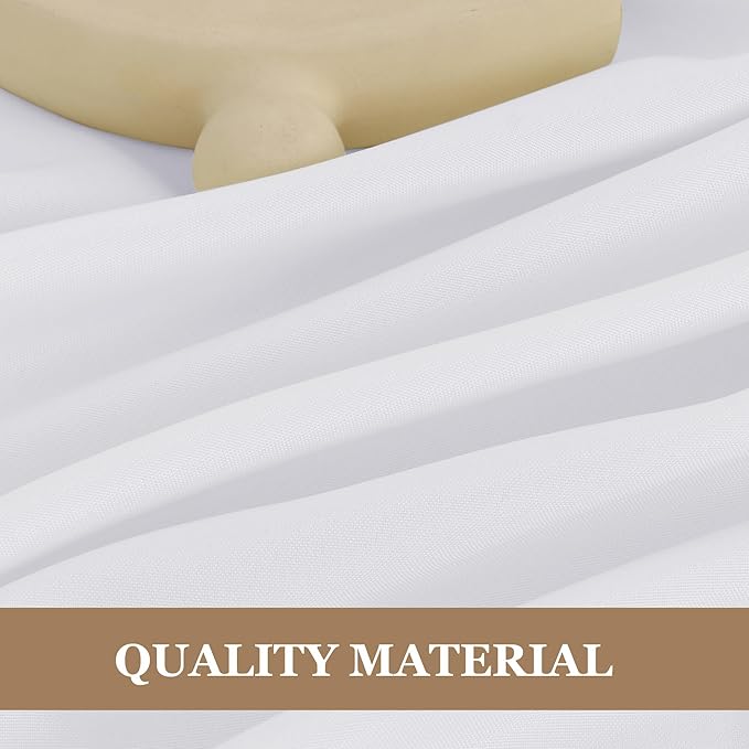 Fitable White Rectangle Tablecloths for 6 Foot Tables, 6 Pack - 70 x 108 Inches - Stain Resistant and Washable Table Clothes, Polyester Fabric Table Covers for Wedding, Party, Banquet, Buffect