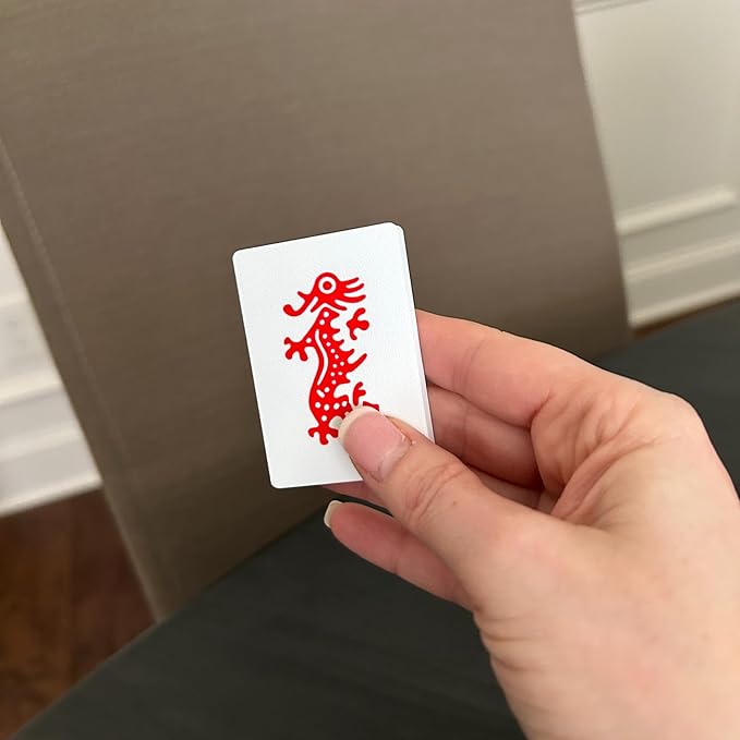 Mahjong/Mah Jongg Fridge Magnet, Whiteboard Magnet, Mahjong Gift- Game Night Decor (Joker/Red, Green and White Dragon) (4 Piece Set)