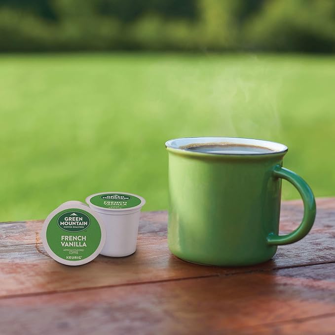 Green Mountain Coffee Roasters French Vanilla Keurig Single-Serve K-Cup pods, Light Roast Coffee, 12 Count