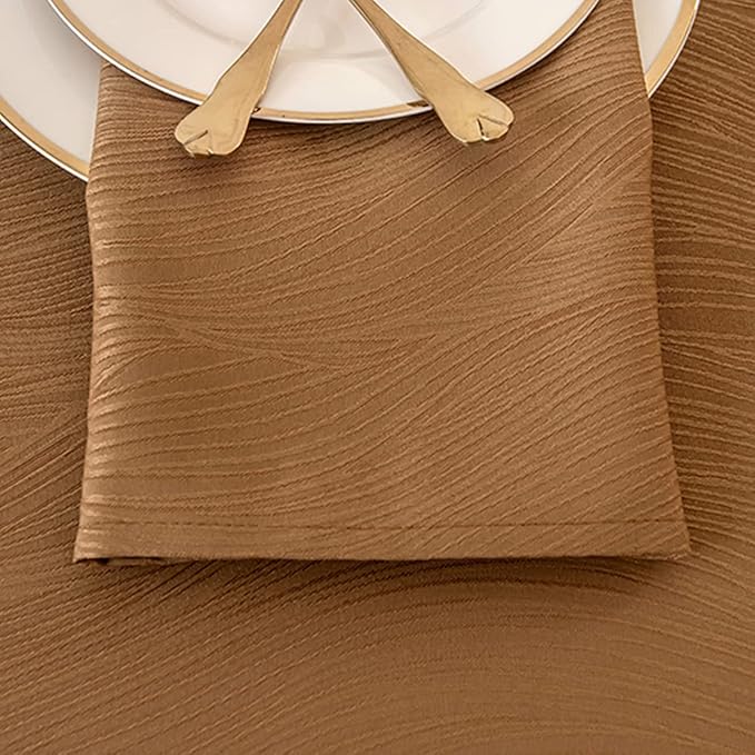 maxmill Fall Cloth Napkins 20 x 20 Inch Swirl Pattern Soft Comfortable and Luxury Serviette for Harvest Thanksgiving Family Dinners Weddings Parties and Banquets Set of 4 Pieces, Fall Leaf