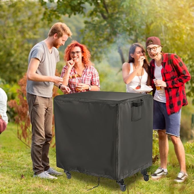 Outdoor Griddle Cover for Traeger Grills Flatrock, Heavy Duty Flat Top Grill Cover Waterproof BBQ Gas Grill Covers for Traeger Flatrock Flat Rock Griddle Grill(BAC751) - 43"L×28"W×39"H, Black