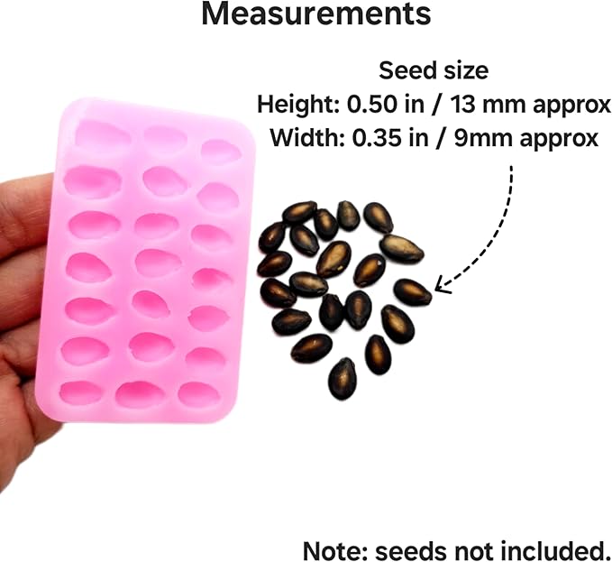 Watermelon seeds silicone mold Mold, Fruits seeds silicone mold Realistic seeds fruits molds wax melts molds NS018