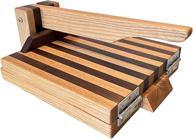 11.5 Inch Oak & Walnut Tortilla Press – Handmade Hardwood Tortilla Maker by Central Coast Woodworks