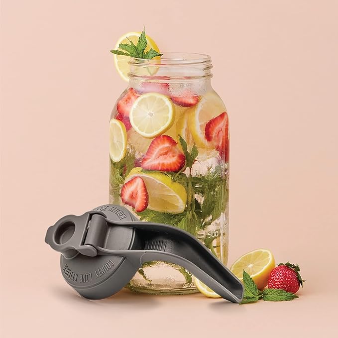 County Line Kitchen Glass Mason Jar Pitcher with Lid - Wide Mouth, 2 Quart (64 oz) - Heavy Duty, Leak Proof - Sun & Iced Tea Pitcher, Cold Brew Coffee, Breast Milk Storage, Water - Lavender