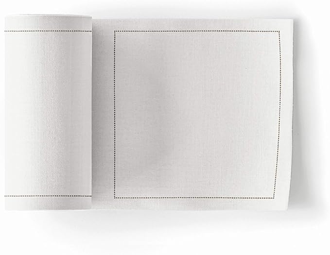 MY DRAP Basics Cotton Cocktail Napkin, 2 Packs of 50 Per Roll, Cream, 4.3 x 4.3 Inch