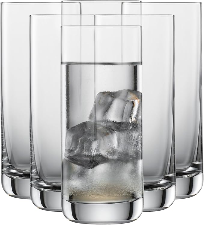 SCHOTT ZWIESEL Convention Longdrink Glass(Set of 6), Iced Beverage Glasses for Cocktails, Dishwasher-Safe Machine-Made Tritan Crystal Glasses, Made in Germany (12.5 Ounce)