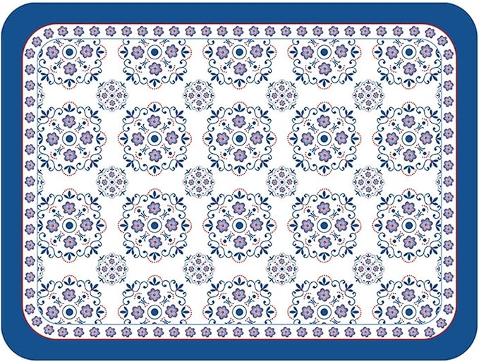 Classic Artwork Modern PU Placemats Non Slip for Dining Table Wipeable Reusable Plastic Tableware Dishwaser Home Decor(Classic-15)
