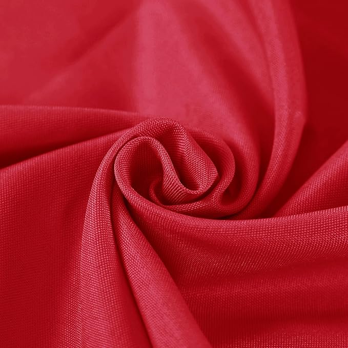 Fokitut 2 Pack Waterproof Rectangle Tablecloth, 90x132 Inch,Stain Resistant and Wrinkle Polyester Table Cloth, Fabric Table Cover for Kitchen Dining, Wedding, Party, Holiday Dinner-Red