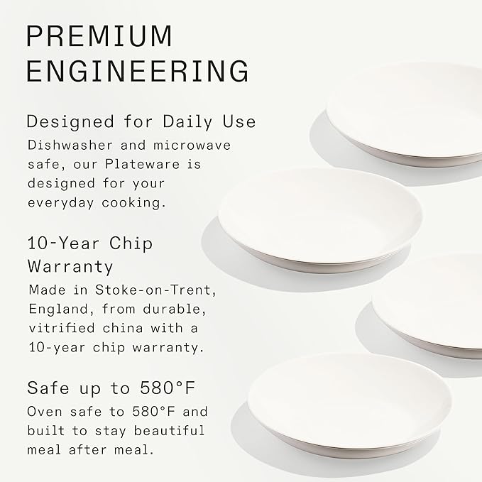 Made In Cookware - Set of 4 - Entrée Bowls - White - Porcelain England