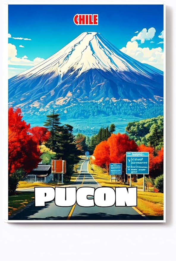 All South America Country Fridge Magnet Art Souvenir Gift Vintage Retro 2x3 (Chile Pucon 1)