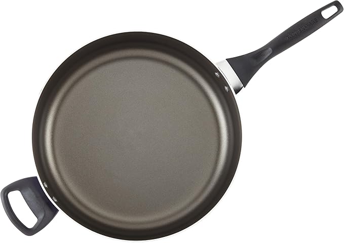 Farberware Dishwasher Safe Nonstick Jumbo Cooker/Saute Pan with Helper Handle - 6 Quart, Black