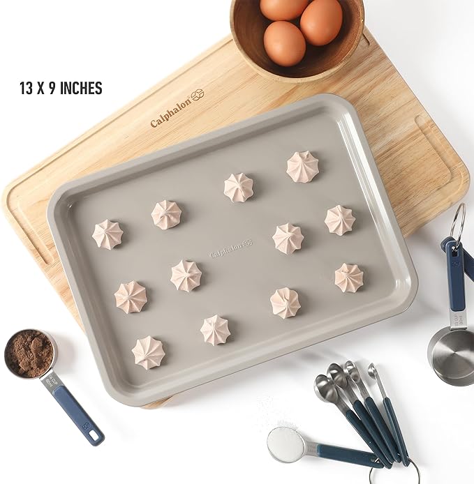 Calphalon Legacy 13 x 9 Inch PFA Free Nonstick Cookie Sheet - Taupe