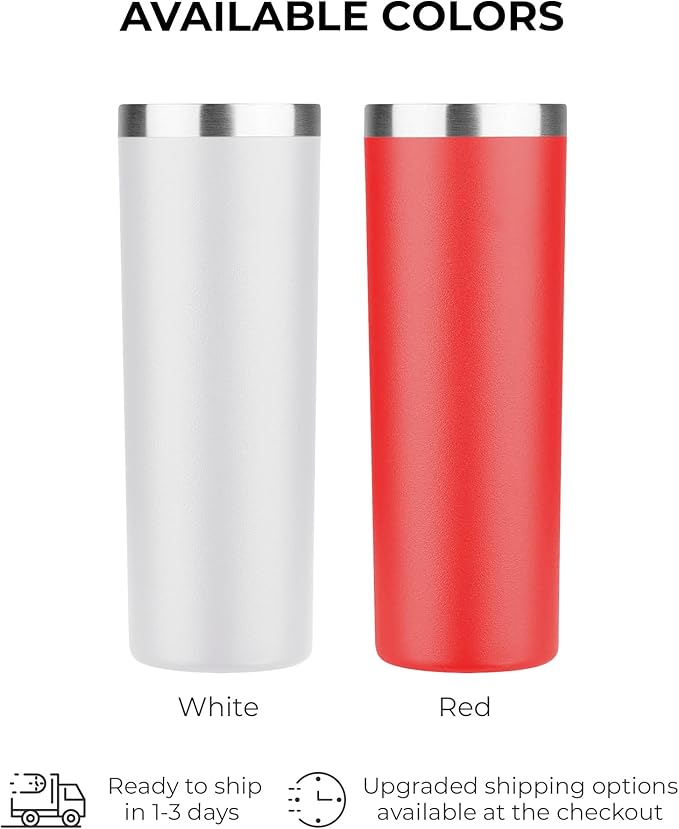 Custom insulated christmas tumbler with lid, personalized 20oz skinny metal powder coated thermo for women men, engraved corporate holiday employee gift thermal cup for coffee & beverages (Christmas)