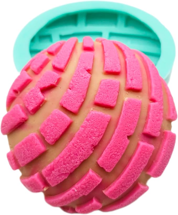 Concha Bread Silicone Mold for Candle Making, Resin Art, Soap Crafting, Clay Pottery, and Baking - Artisan Design, Easy Clean (Concha Mold C)