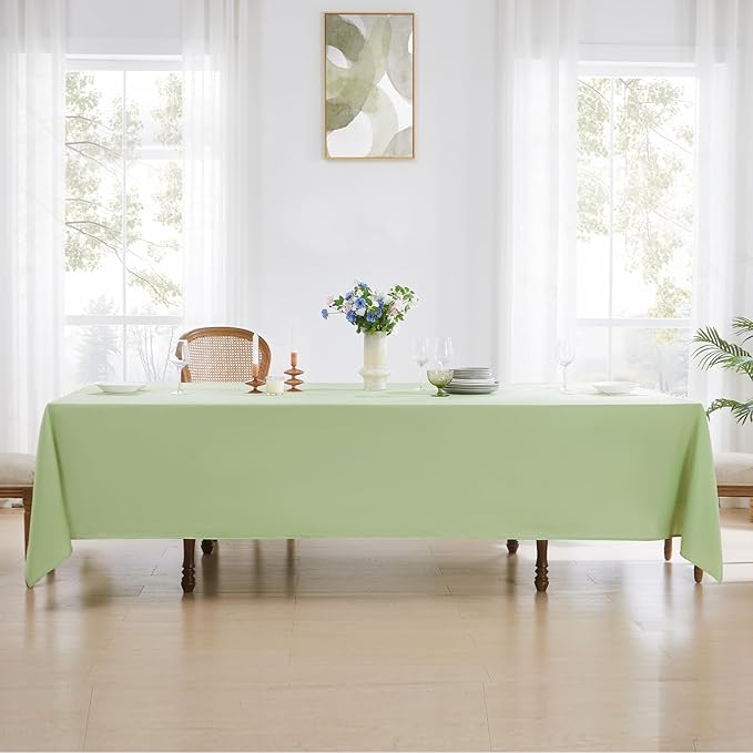 Rectangle Tablecloths 60x120 Inch 6 Pack Sage Green Tablecloth for 6ft Washable Decorative Linen Polyester Table Cloths for 8ft Dining Table Banquets Buffet Parties and Wedding