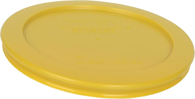Pyrex 7200-PC 2-Cup Butter Yellow Food Storage Replacement Lid - Made in USA