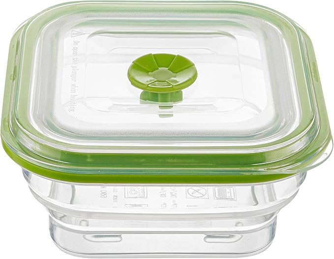 Restaurantware-Fresh Hero 16 Ounce Storage Containers, 1 Durable Airtight Food Containers - Microwavable, Freezable, Green Silicone, Collapsible, Dishwashable, With Vented Lids