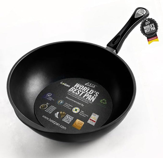 AMT Gastroguss The World´S [...] Extra Large Wok Non-Induction, Diameter 32 cm, Height 10 cm, cast Aluminium, Lotan® Non-Stick Coating, AMZN-1032S-US