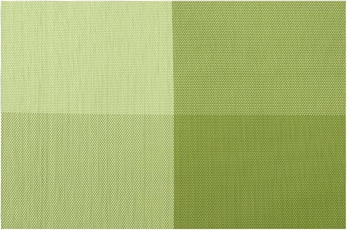 Table Placemats Set of 1/4/6 PVC Heat- Place Mat Washable Kitchen Table Mats Suitable for Dining Table Kitchen(KP Green,30X45CM_4PCS)