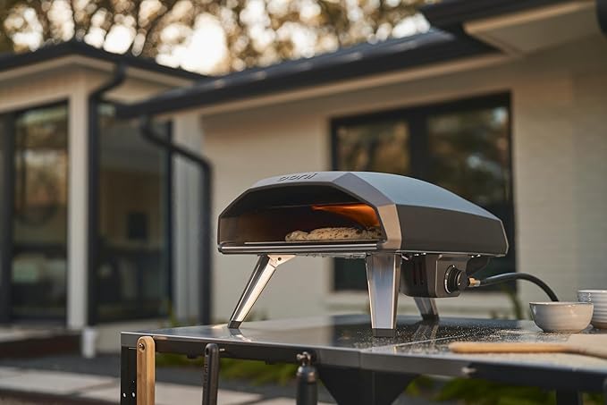 Ooni Koda 2 Gas Pizza Oven – 14" Advanced Outdoor Pizza Oven Cooks Pizza in 60 Seconds, Includes 28 mBar Regulator and Gas Hose, Propane Grill Reaches 950°F - Foundry Black