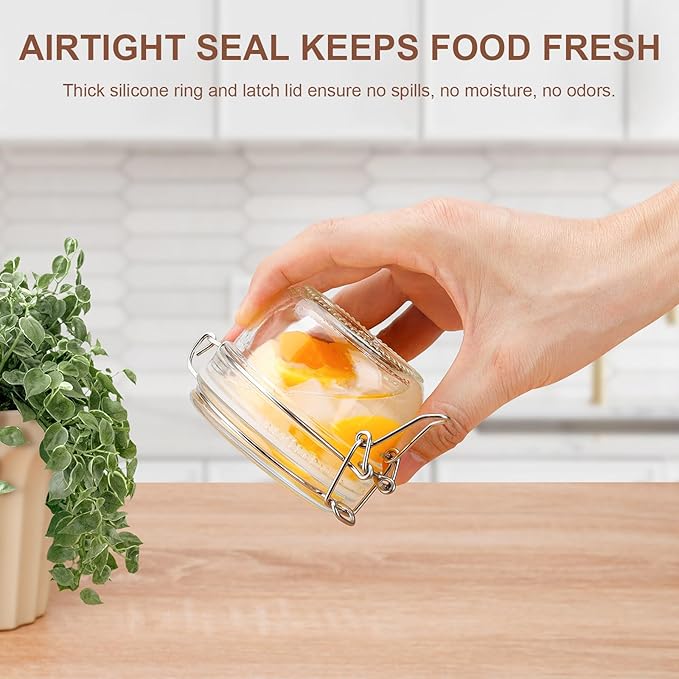 12 Pack Spice Jars, 4 oz Glass Containers with Airtight Lids, Small Herb Jars with Labels for Kitchen Storage