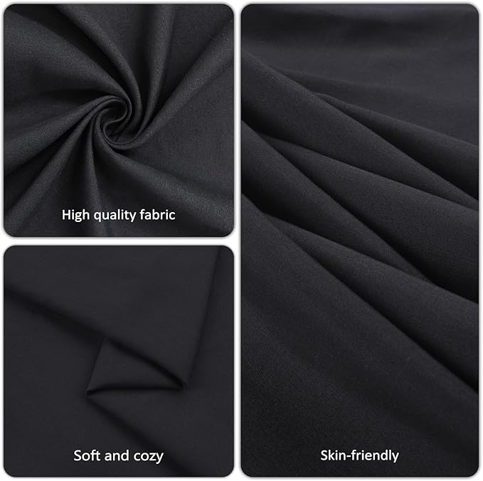 8 Pack Black Tablecloths 60x126 Inch Table Cloths for 8 Foot Rectangle Tables, Wrinkle Resistant Washable Rectangular Fabric Table Cover for Dining Wedding Banquet Camping Party