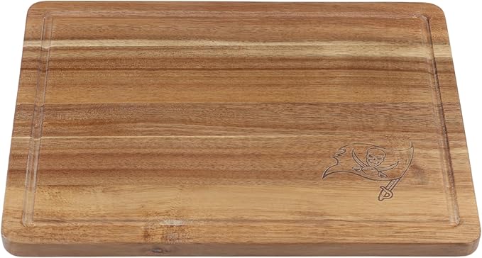 The Memory Company Officially Licensed NFL Acacia Cutting Board – 11.7" x 15.7" Durable Wood Chopping & Serving Board with Team Logo
