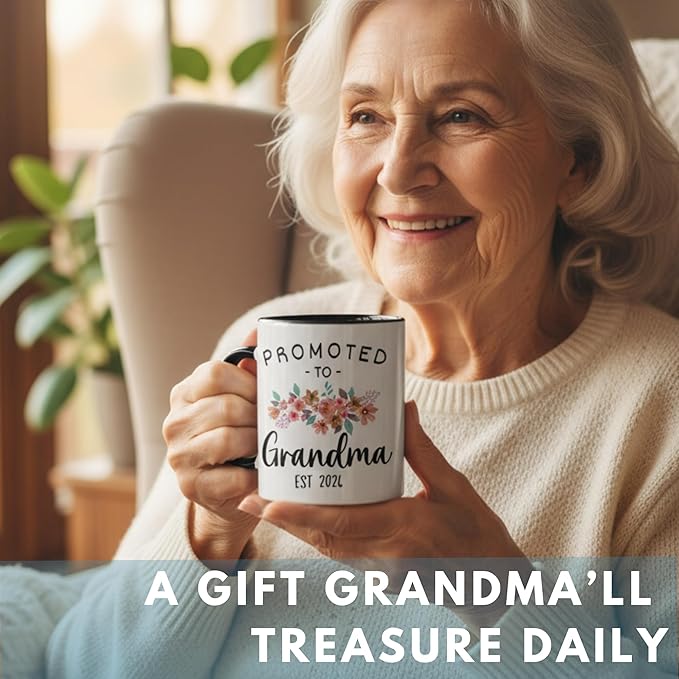 Vivulla68 Promoted to Grandparents Mug 2026 with Greeting Card, Pregnancy Reveal Gift for New Grandma and Grandpa, First Time Grandparents Coffee Cup, Baby Announcement Idea, Grandma And Grandpa Mugs