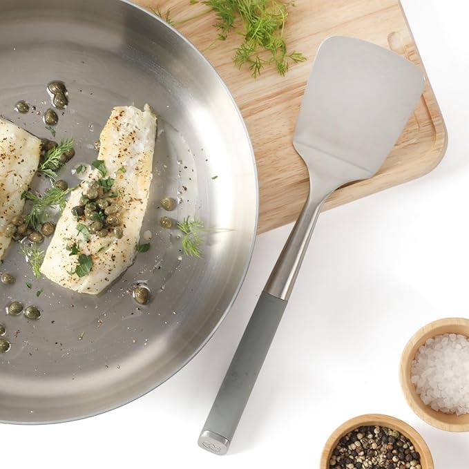 Calphalon Edge Stainless Steel Turner - Taupe