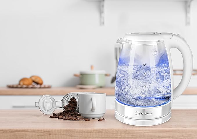 220 Volt Kettle - Cordless - 1.7 Liter - Glass Kettle - Bundle With Dynastar 220 Volts 240 Volts (Not For USE IN USA)